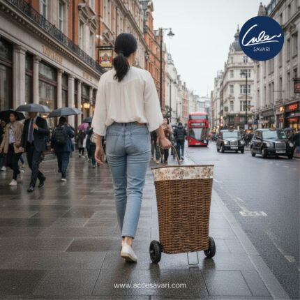 چرخ خرید حصیری دست باف