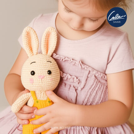 عروسک خرگوش بافتنی بسیار با کیفیت